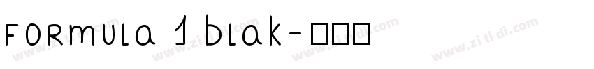 formula 1 blak字体转换